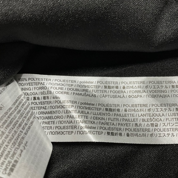 MANGO Black & White Houndstooth Sequin Mini Skirt Side Zipper US Sz S - Picture 9 of 10